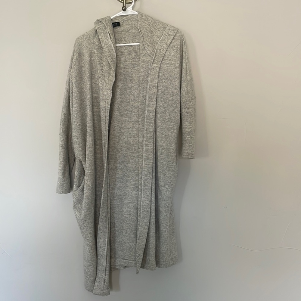 Long cozy hooded Audrey 3+1 sweater